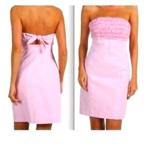Lilly pulitzer seersucker pink & white dress